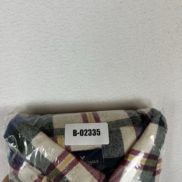 American Eagle Long Sleeve Button Up Flannel Shirt Mens XL Classic Fit Plaid Top - Picture 11 of 11